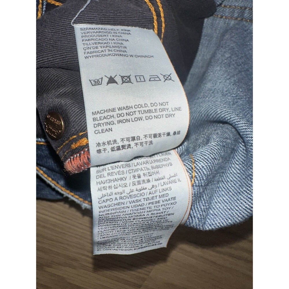 SuperDry Biker Edition Loose Taper Distressed Blue Jeans 29x30 (Tagged 30x32) - Picture 9 of 15